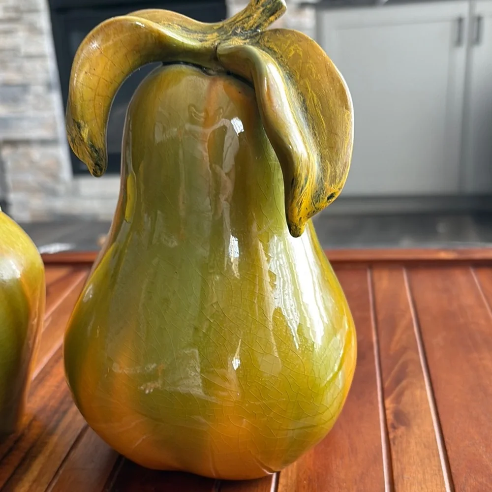 MCM Large Yellow Green Ceramic Fruit Set